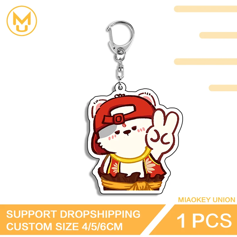 Eye Catching Bear With Red Hat Scratch Proof High Quality Double Sided Key Chains Video Game Premium Fashion Accessories