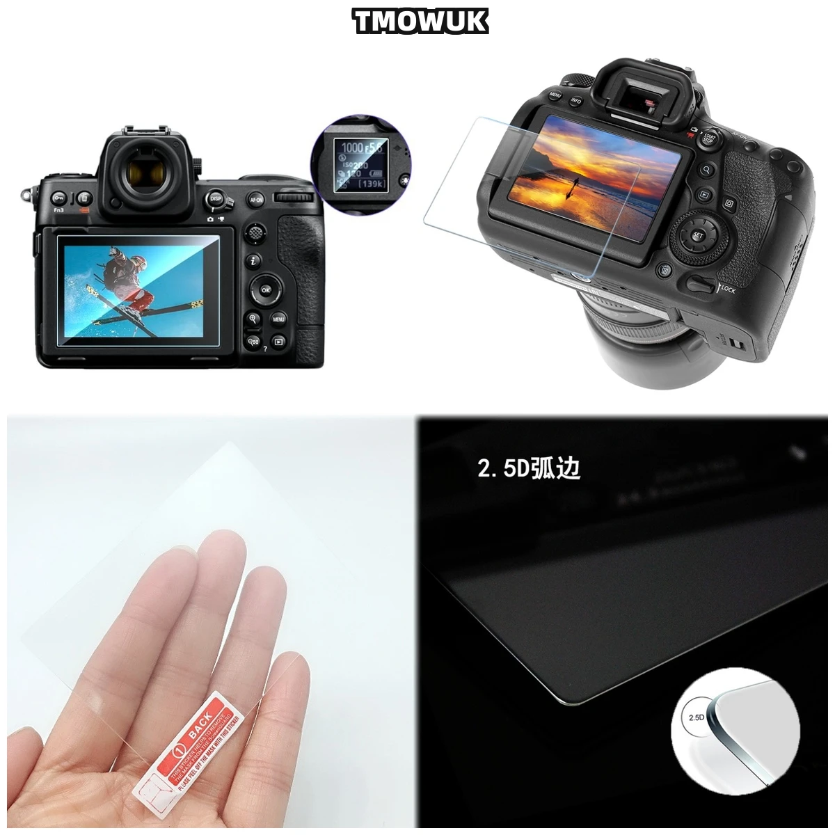 

For Nikon D7100 D7200 D5000 D750 D760 D5 D600 D610 D800 D800E 9H Tempered Glass LCD Screen Protector Film Guard