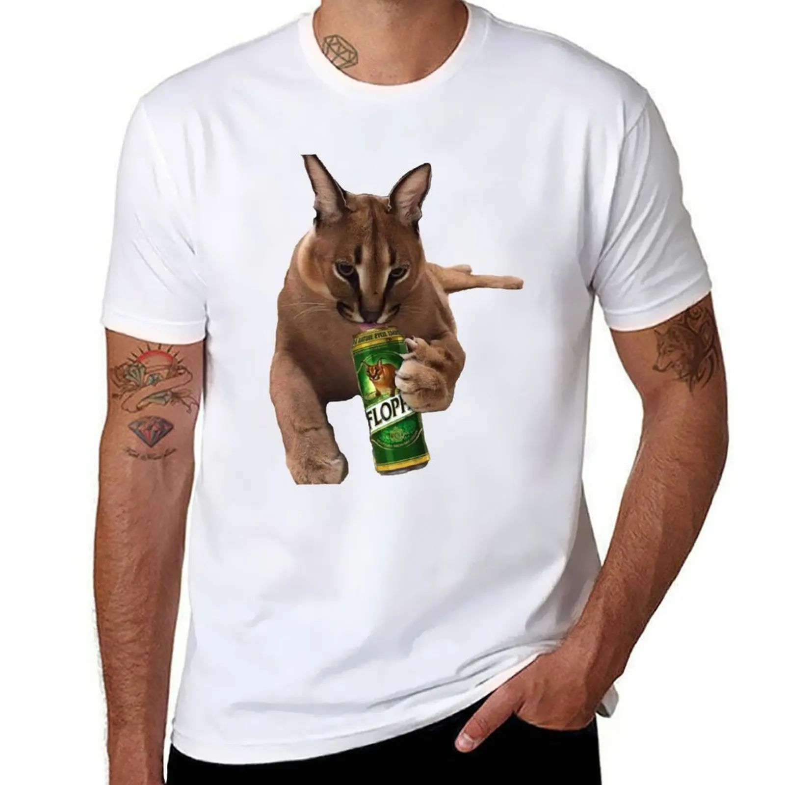 

Big Floppa T-Shirt t shirts for man cotton funny black cotton t-shirt plain for man package T-Shirt