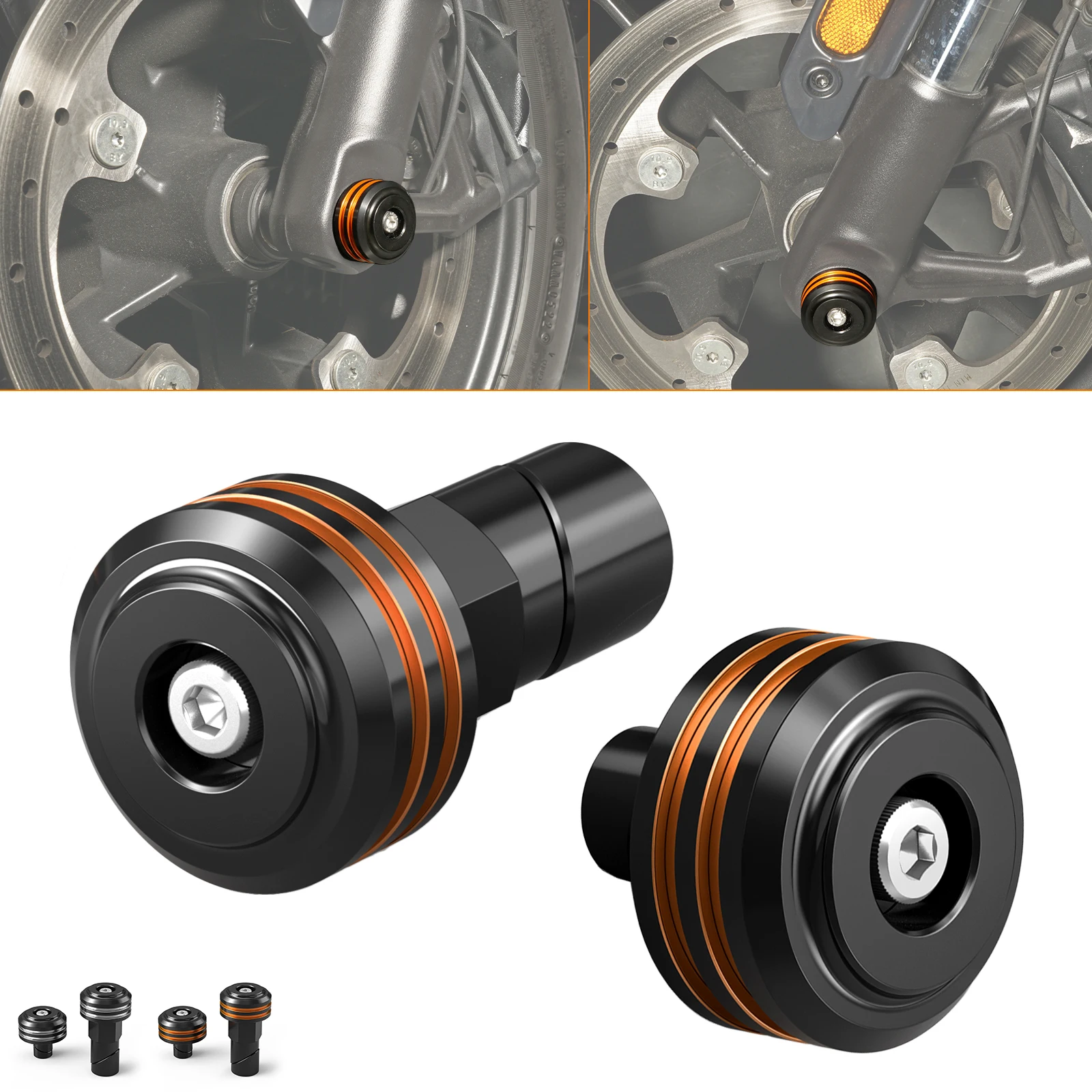 

NICECNC Motorcycle Front Axle Nuts Cap Covers for Harley RH1250S Sportster S 2021-2024 RA1250 Pan America 1250/S 2021-2023