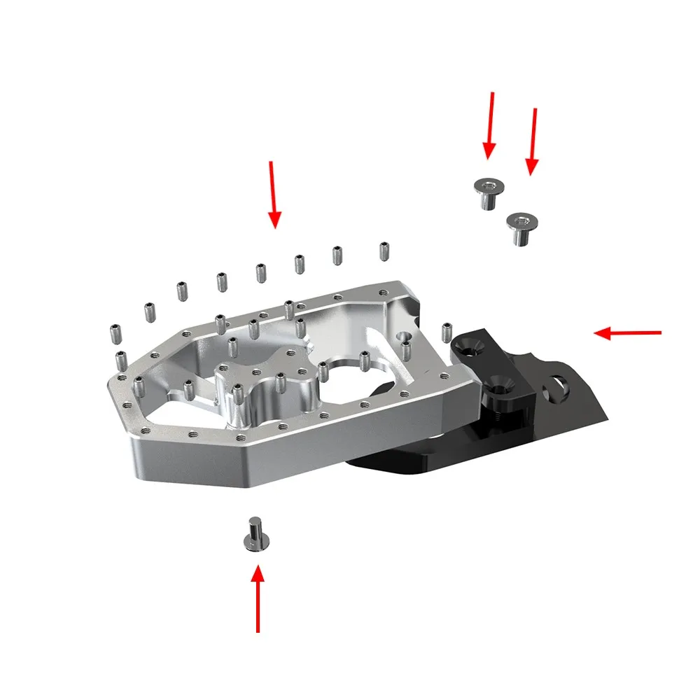 CNC aluminiowe powiększone podnóżki szerokie grube podnóżki pedały do Suzuki DR200 DR-200 2015 2016 2017 2018 2019 akcesoriów motocyklowych