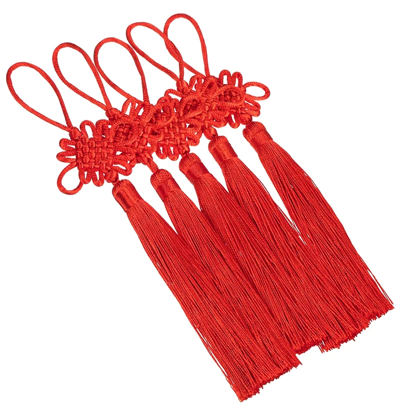 

1/12Pcs Small Chinese Knot Red Tassels Pendant Decoration Lucky Charms 2024 New Year Sping Festival Traditional Ornaments Gifts