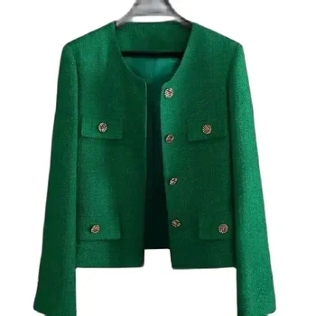 Chaqueta elegante y ajustada para mujer, abrigo de traje verde a la moda, prendas de vestir, Tops femeninos A175, primavera y otoño