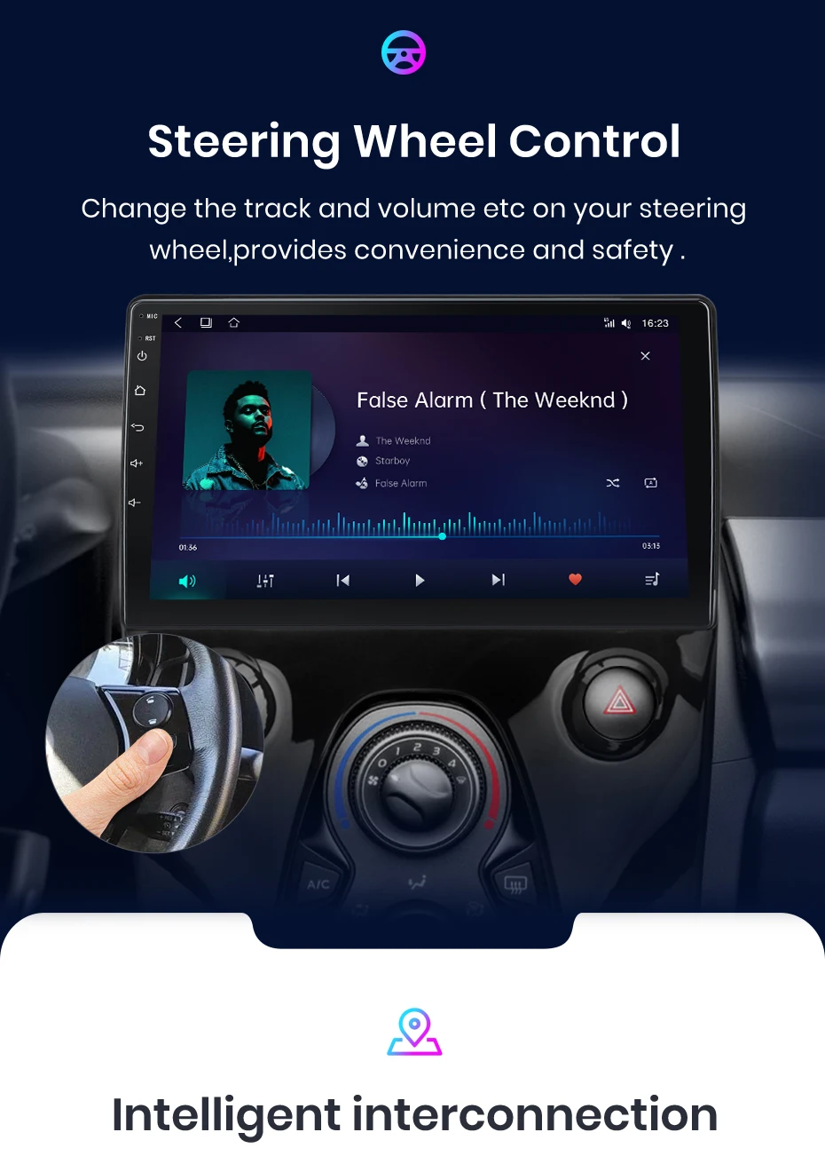 Junsun AI 4G LTE Drahtlose CarPlay Android Auto Auto Radio Für Toyota Aygo 2015 Citroen C1 2020 Peugeot 108 GPS Navi BT DSP RDS FM – Detail 14