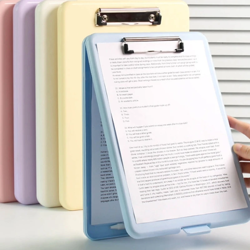 DXAB Klemborden met map, draagbare documentmap met klembord