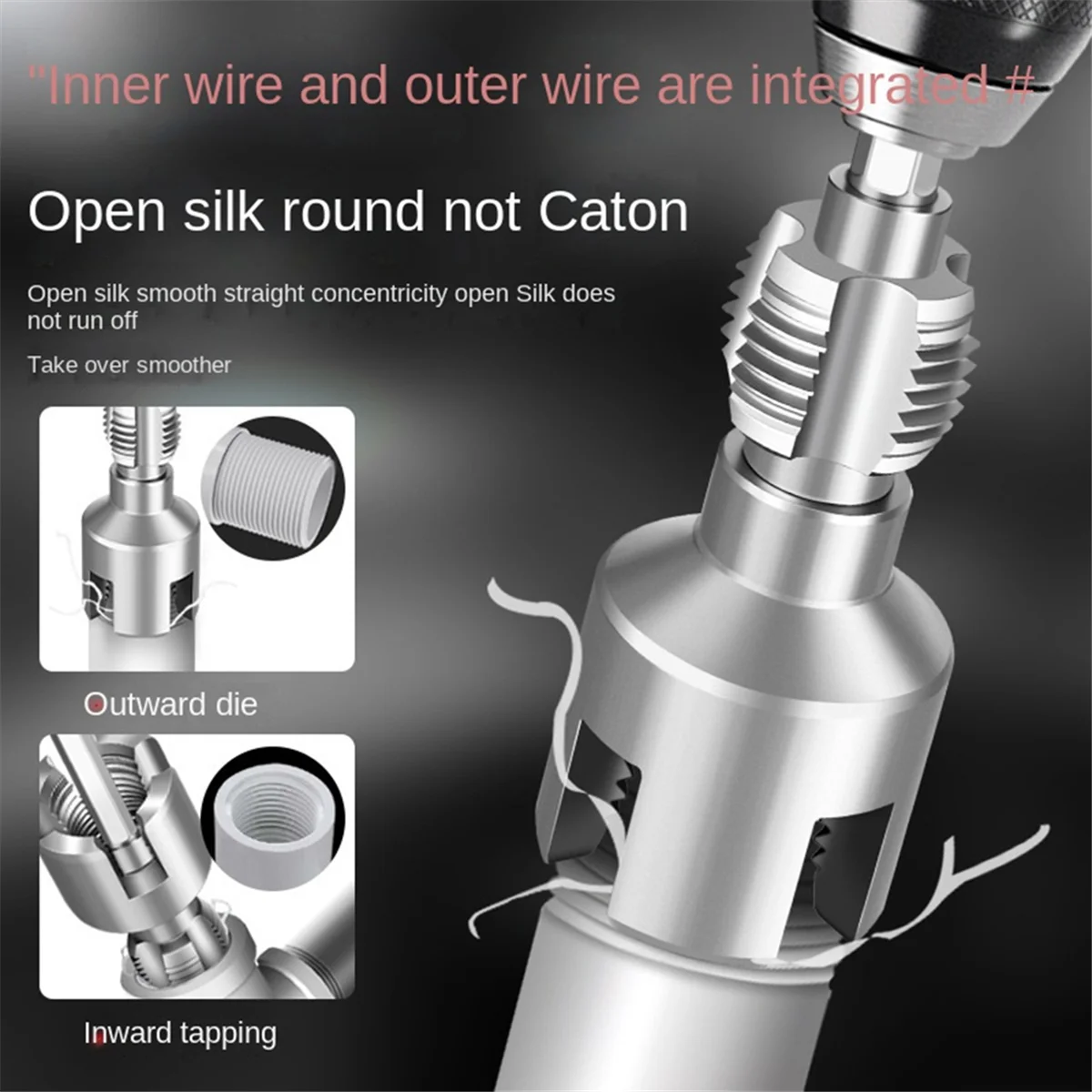 A002 1/2 Inch 3/4 Inch PPR Pipe Complete Threading Kit with Internal External Taps Dies Reamer Pipe for DN15 DN20 Plumbing