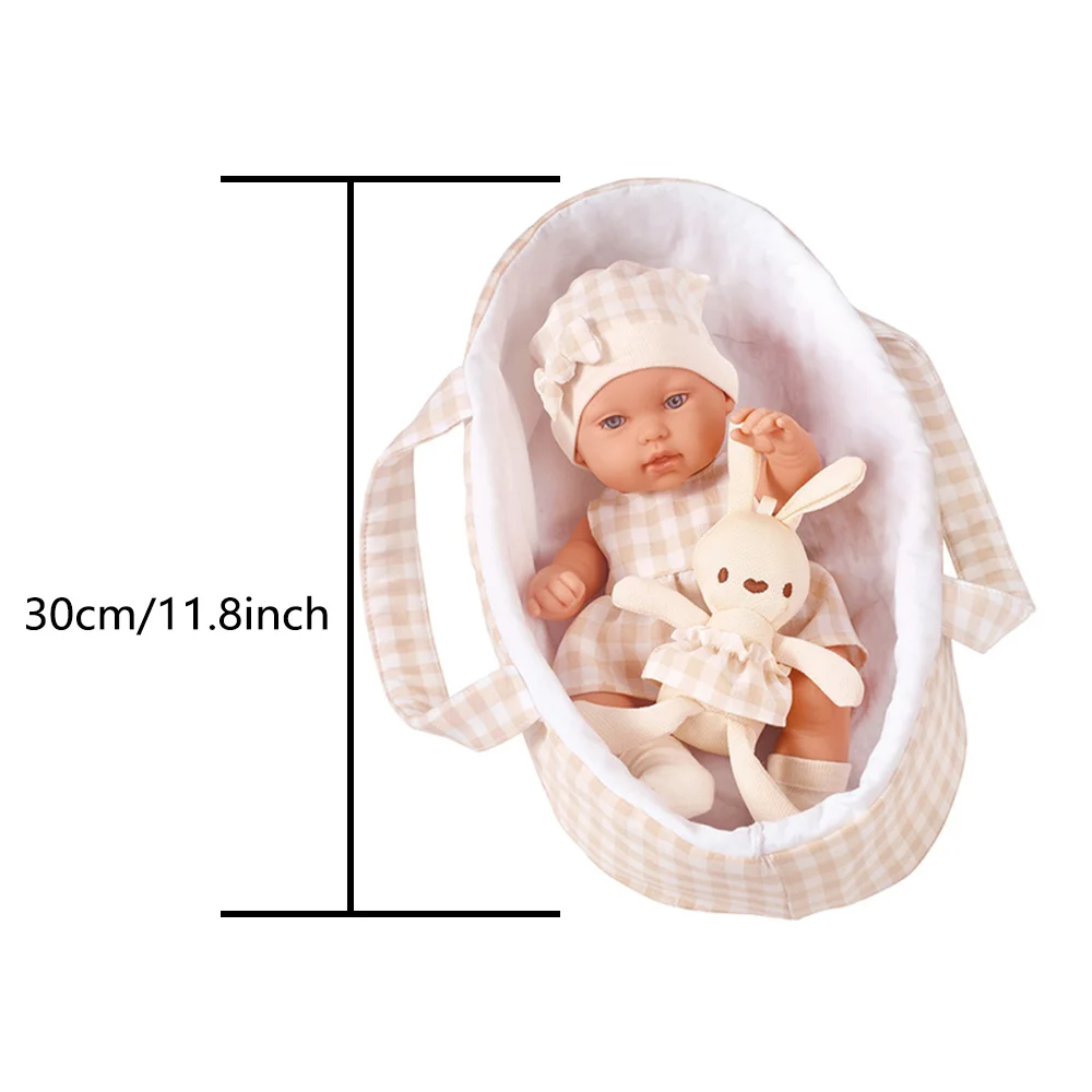 30 センチメートルリボーン人形寝袋付き 12 インチソフトベビードール手足可動ボディ洗える子供のギフト