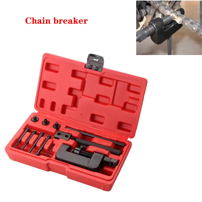 

Universal Motorbike Chain Breaker Splitter Riveting Tool Rivet Repair Set For Chain Breaker Riveting Tool Chain Cutter Rivet Kit