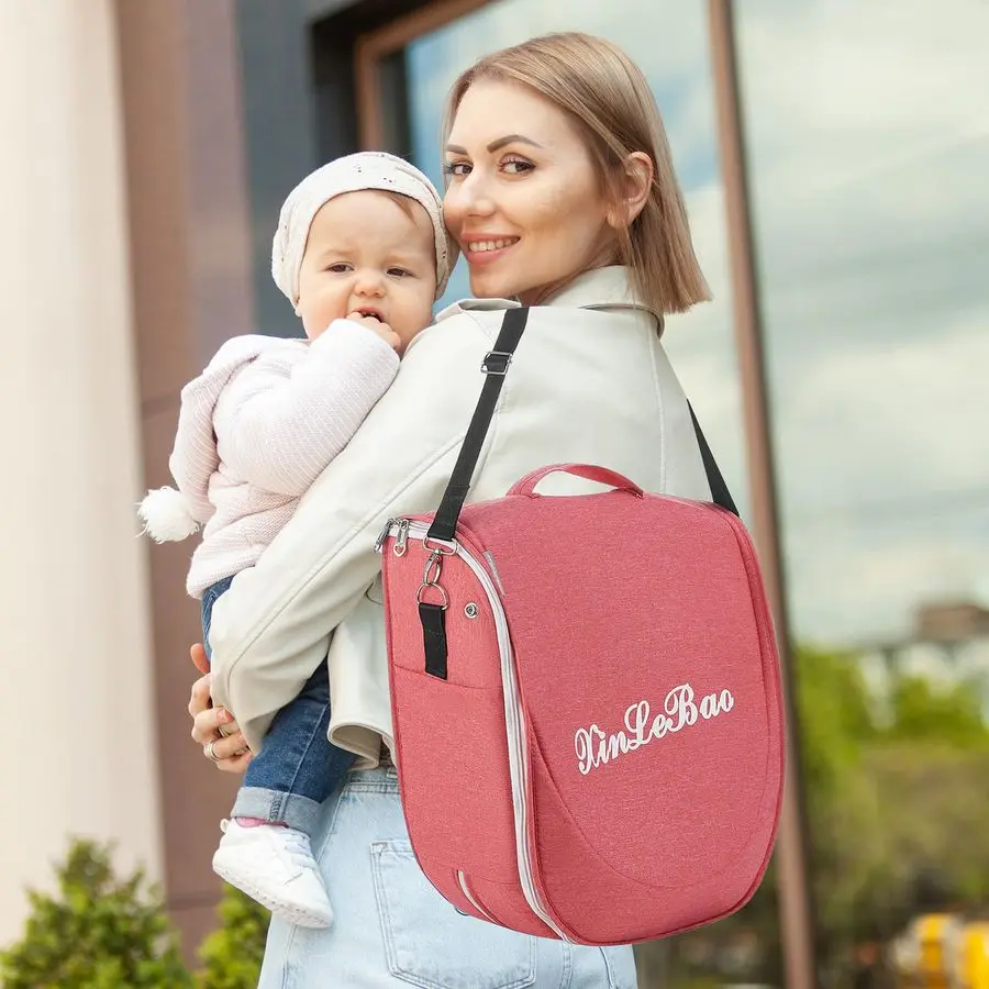 سرير سفر محمول، حقيبة حمل قابلة للطي، سرير سفر خفيف الوزن للأطفال مع 21 Mos #3