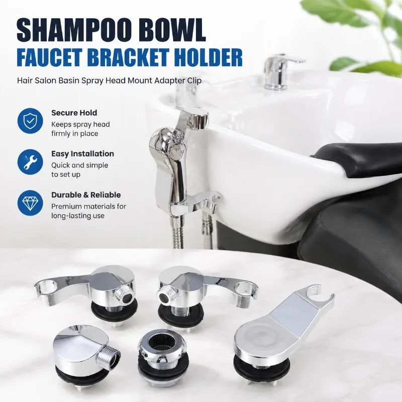 Salon Shampoo‑bed Shower‑head Bracket, Bathtub Tap‑mounted Sprayer Holder, Water‑faucet Conversion Adapter, Practical Barber