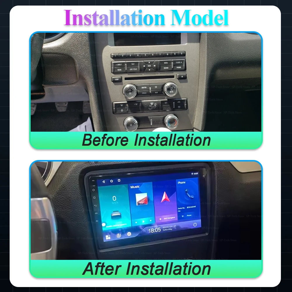 Android 16 For Ford Mustang V S-197 2009 2010 2011 2012 - 2014 Radio Stereo Screen Multimedia Carplay Car Player Gps Navigation