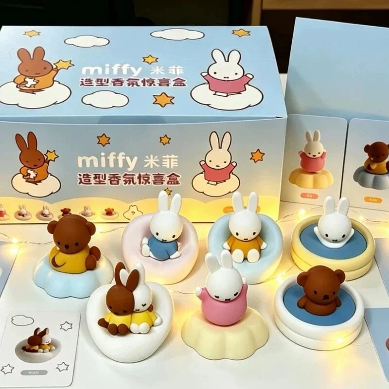 

Miffy Surprise Blind Box Aromatherapy Figurine Cute Cartoon Rabbit Bear Doll Home Desktop Decoration Ornament Gift For Women