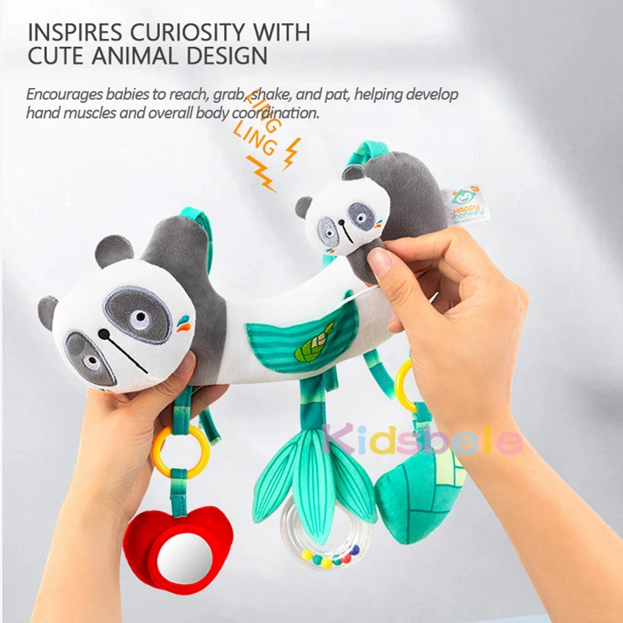 ของเล่นเสริมพัฒนาการเด็กแบบติดรถเข็นเด็ก – สัตว์หลากสีสัน, ตุ๊กตาขนนุ่มมีเสียง, เสริมพัฒนาการสมองและการเล่นเสริมประสาทสัมผัส