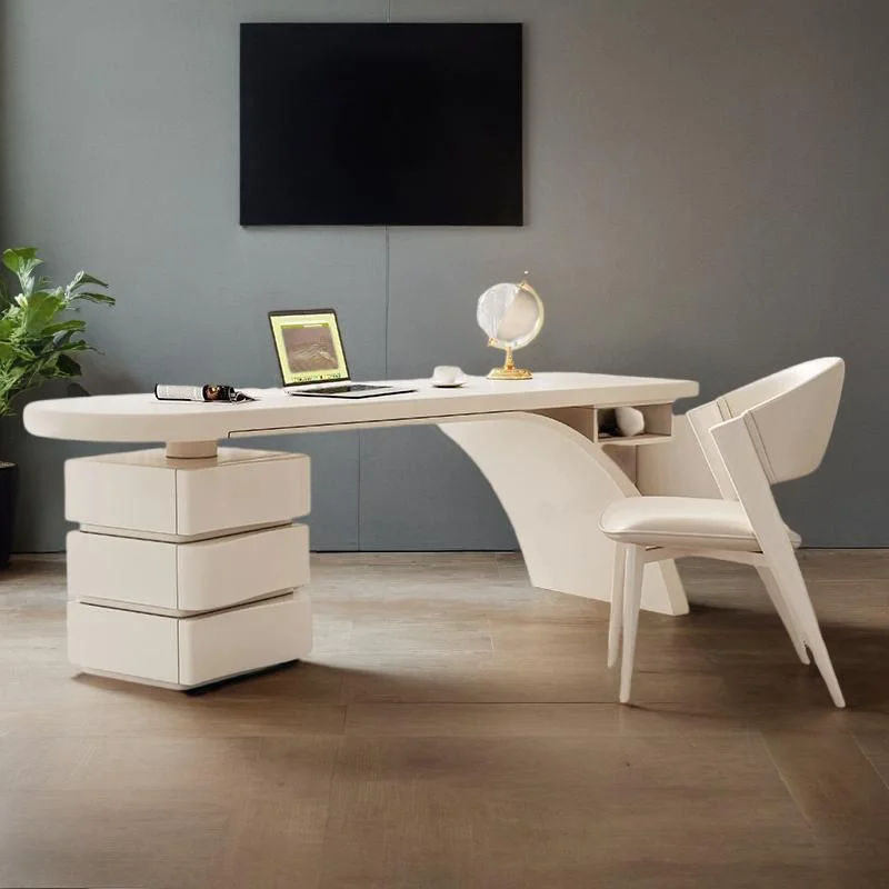 

Office Luxury Computer Desk Workstation Room Study Gaming Table Computer Offer Modern Simple Organizer Escritorio Reading Home