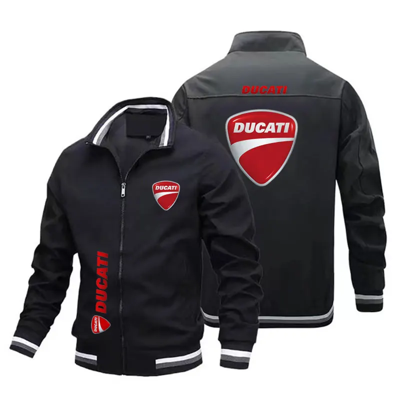 Spring summer men's motorcycle DUCATI jacket outdoor casual fashion jacket zipper sport sunscreen men Bicycle riding clothing
