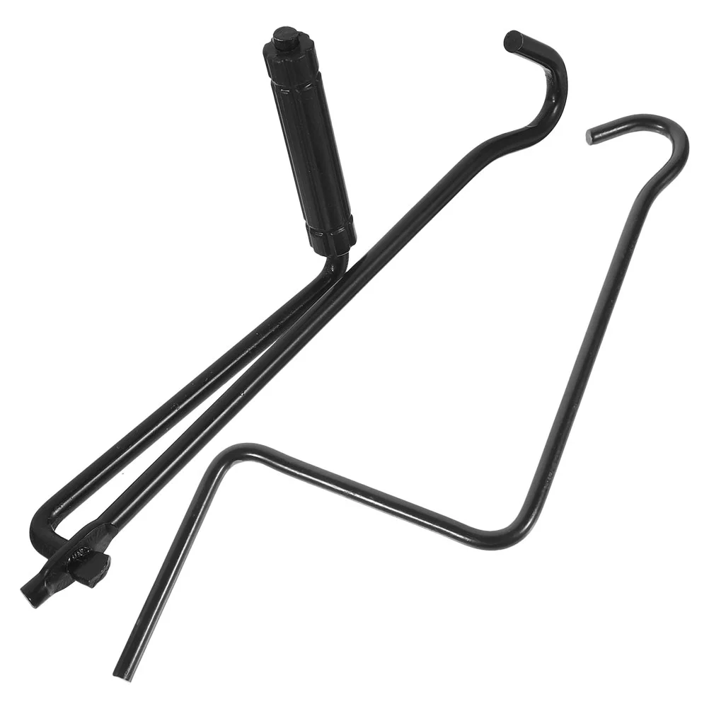 

2 Pcs Low Profile Jack Accessories Floor Jacks Crank Handle Straight Hook Black Steel