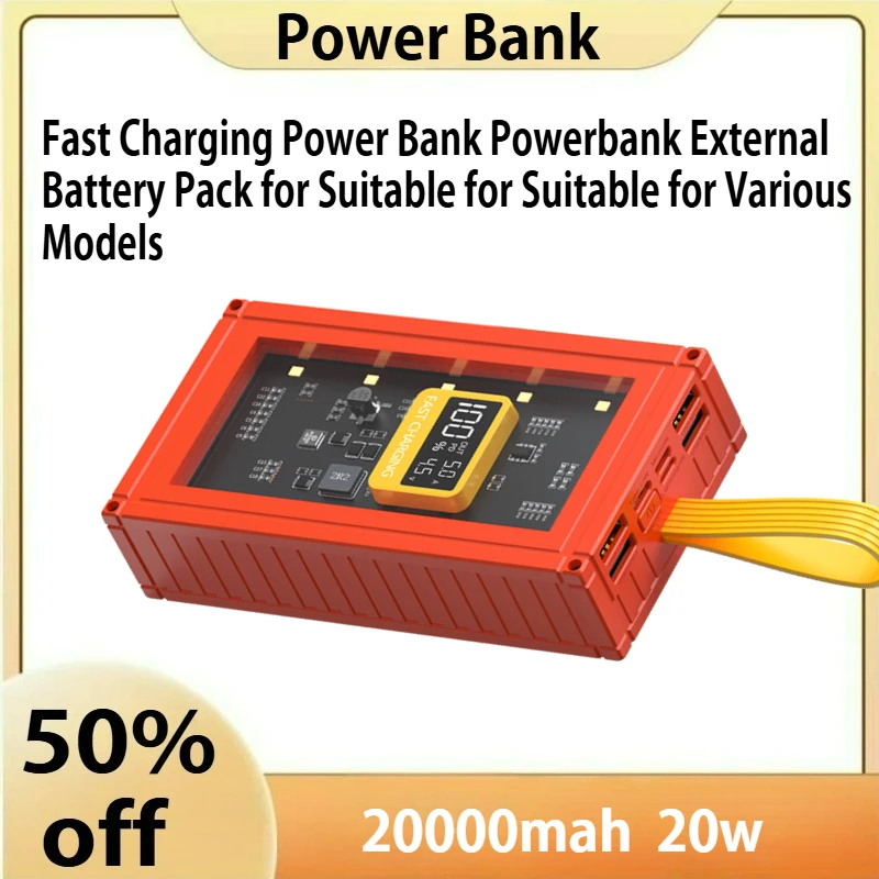 

20000mah with 20w Fast Charging Power Bank Powerbank External Battery Pack for Suitable for Suitable for Various Models