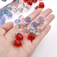 10Pcs Resin Acrylic Imitation Fruit Pendant Strawberry Charms For Jewelry Making DIY Earring Bracelet Necklace Finding Accessory