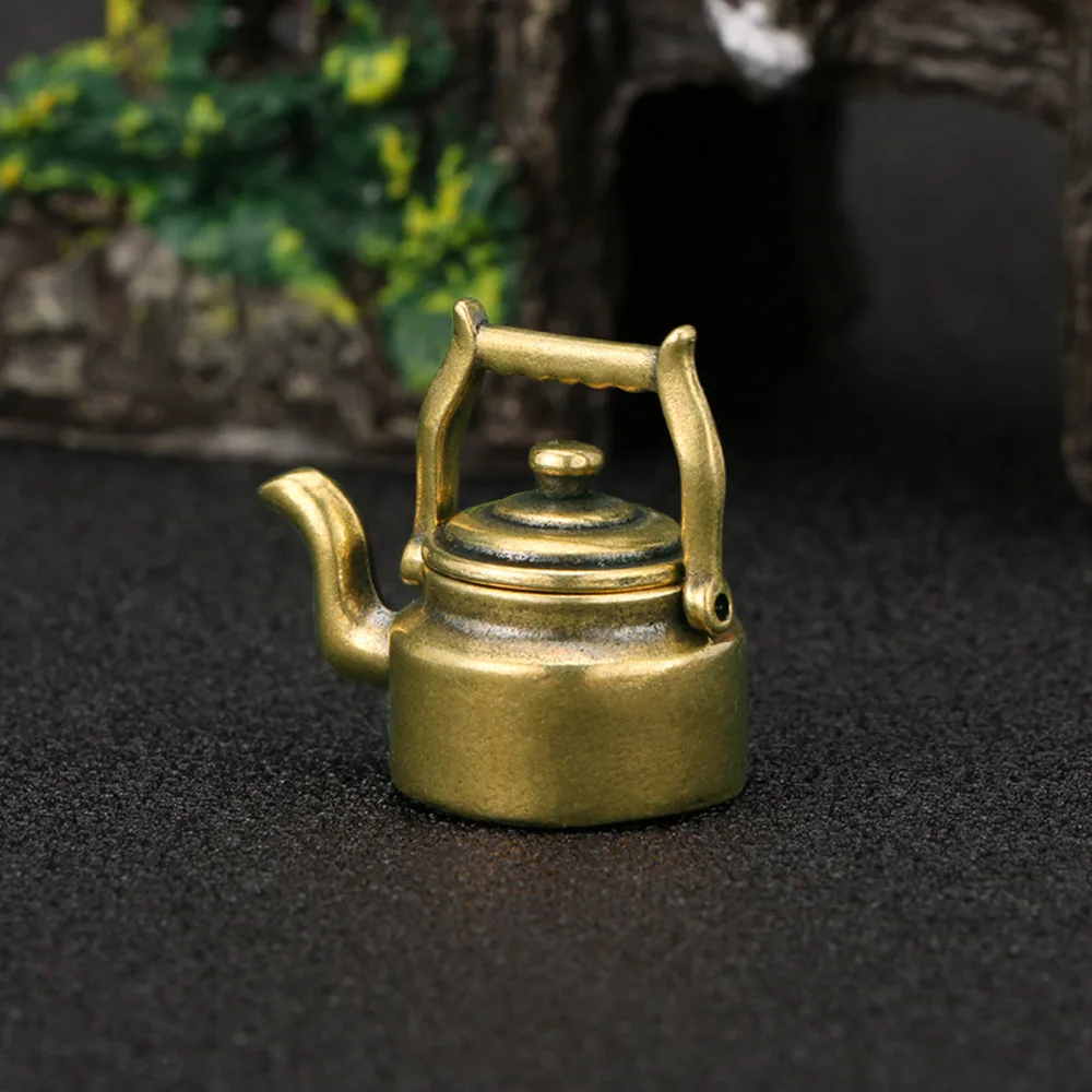 National Wind Time Wind Antique Do Old Kettle Brass Ornaments Children's Fun Antique Tea Pet Decoration Handicraft Collection