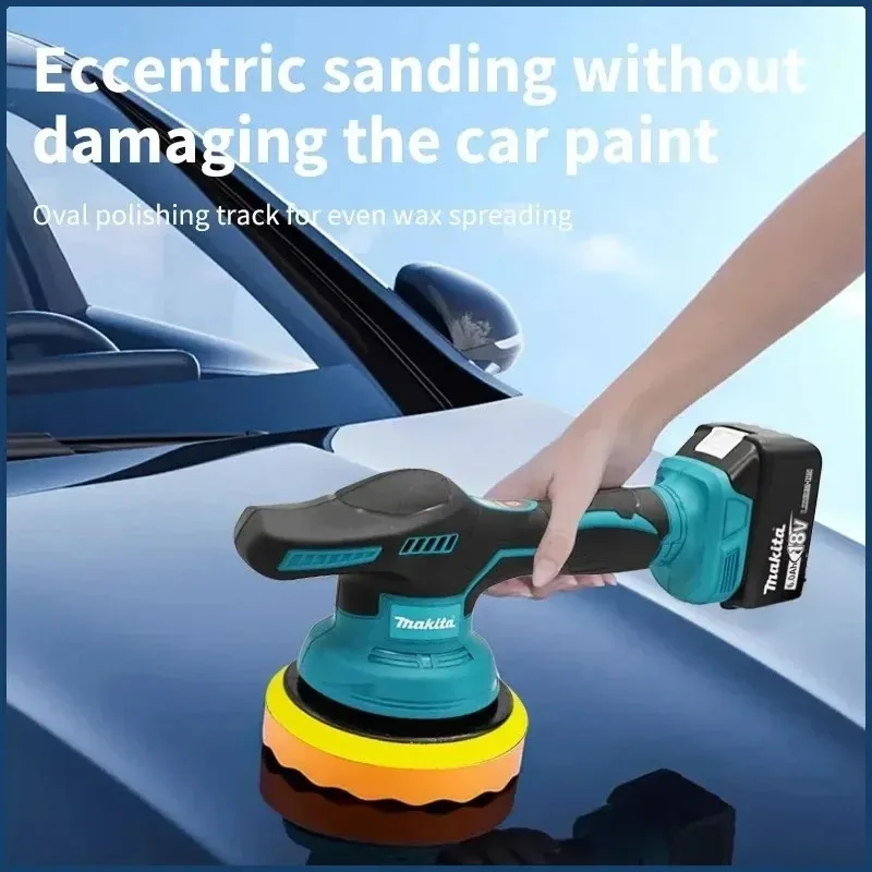 Premium Makita 8 Gears Digital Display Cordless Electric Polisher 18V Battery Powered Auto Car Wax Polishing Tool view 5