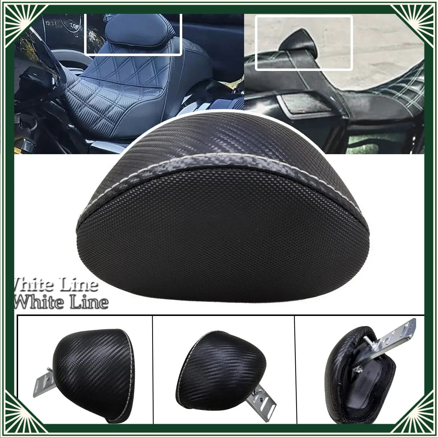 Motorcycle Rider Driver Backrest Pad w/Bracket For Harley CVO Road Electra Street Glide Road King Ultra Limited FLHTK Sissy Bar