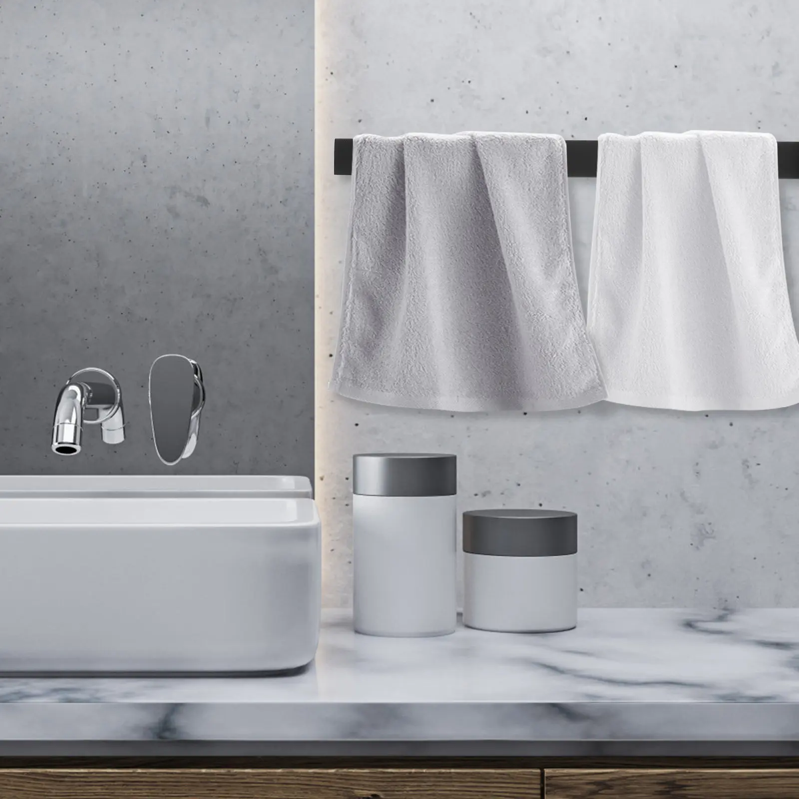 

Набор из 1 шт. Премиум-класса: утолщенная настенная вешалка для полотенец из нержавеющей стали без сверления, для кухни и ванной, держатель для халатов