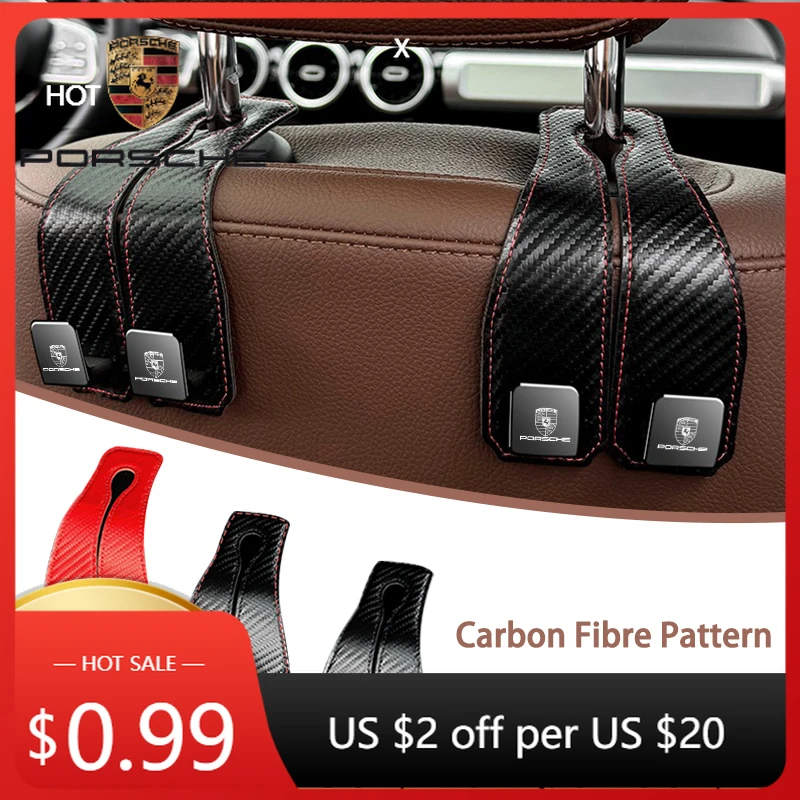 

Наклейка на автомобиль для Porsche Cayman, Cayenne, 911, Macan, 1 шт., крючок на подголовник, двойной крючок для заднего сиденья, выдерживает нагрузку до 25 кг