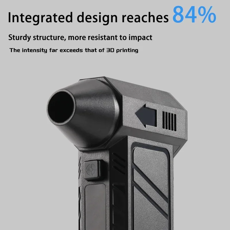 2024 Mini Turbo Jet Fan 200000 RPM Bürstenloser Motor, einstellbare Windgeschwindigkeit, Handkanalventilator, 52 m/s, Turboventilator mit Leistungsanzeige