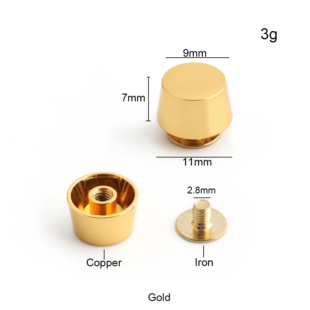 100pcs 6 Colors,Accept mix 3 colors,Bags Feet Studs,ornament rivets for sewing bag purse belts hats shoes,bulk order