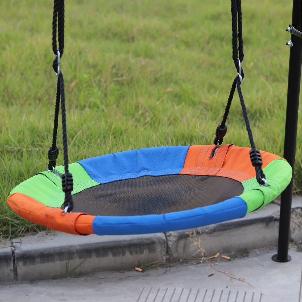 Schaukelsets für den Garten, 550 Pfund Outdoor-Schaukelset für Kinder, Schaukelset mit Rutsche und Segelflugzeug, 1 Untertassenschaukel