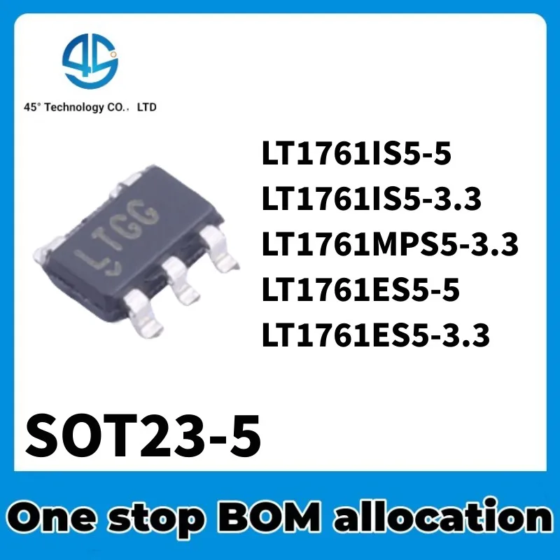 10PCS LT1761IS5-5 LT1761IS5-3.3 LT1761MPS5-3.3 LT1761ES5-5 LT1761ES5-3.3 SOT23-5 IC CHIPSET NEW ORIGINAL