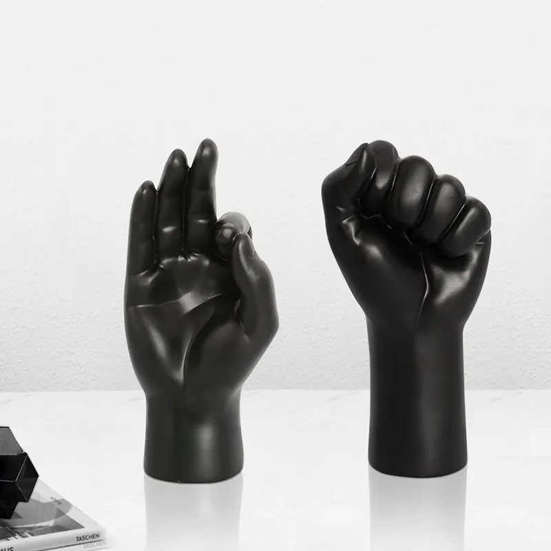 OK Gesture Decoration Figurines Art Creative Nordic Ornaments Fist Resin Table Decoration Modern Holiday Original Funny Gifts