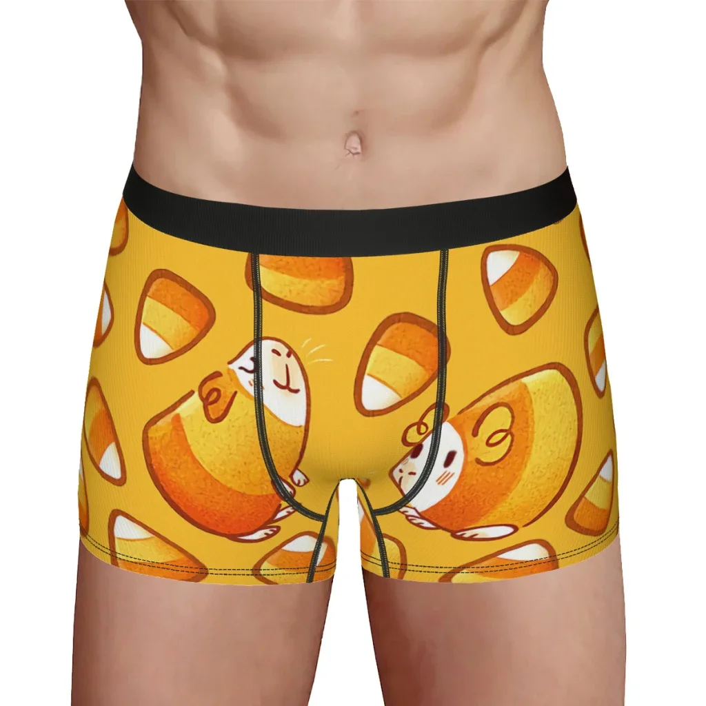 Guinea Pig Candy Corn In Gold  Underpants Cotton Panties Man Underwear Comfortable Shorts Boxer Briefs