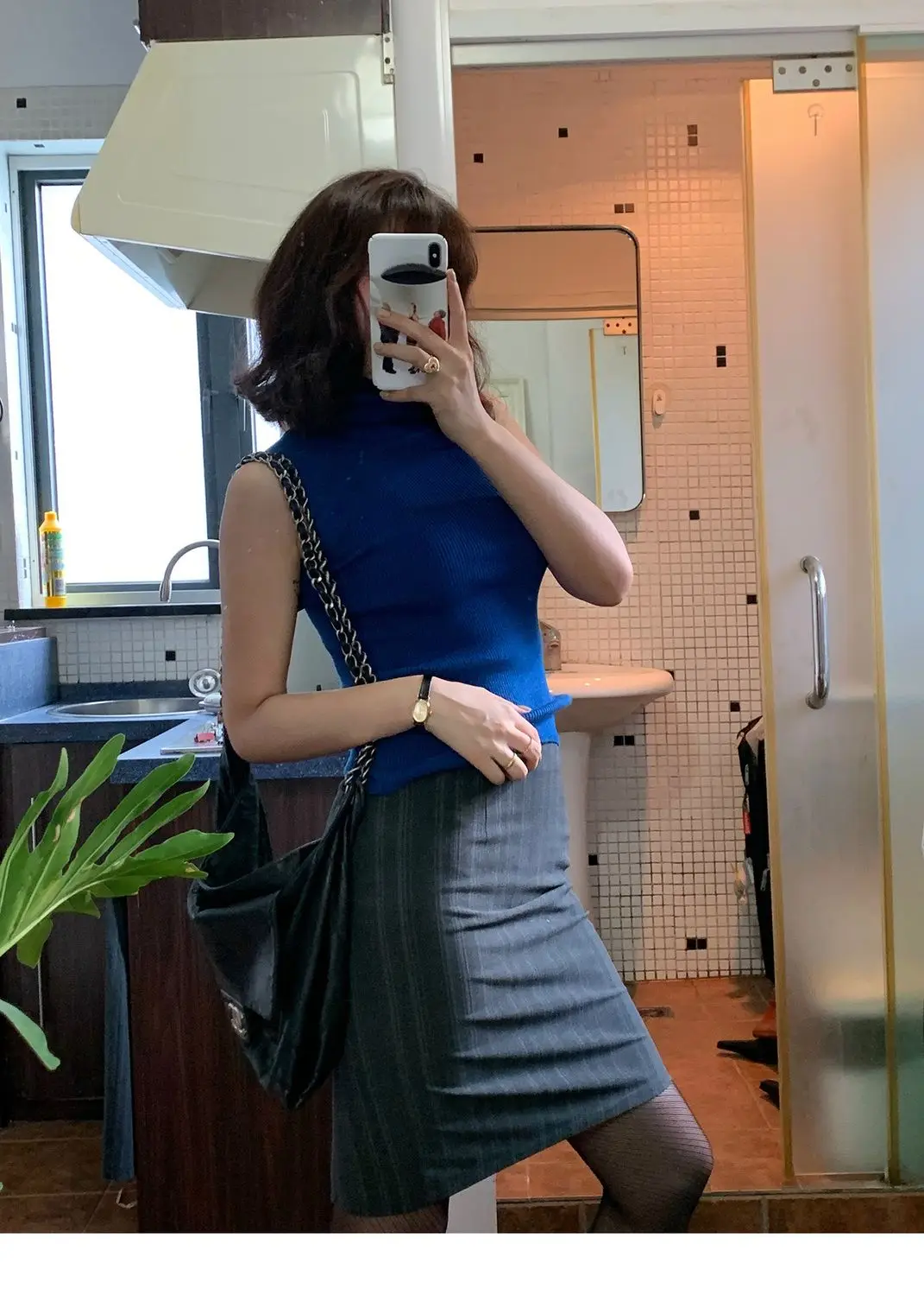 SALIENCY French Vintage Pencil Skirt Lady Spring Slim High Waist Bodycon Elegant Fashionable Midi Skirts Office