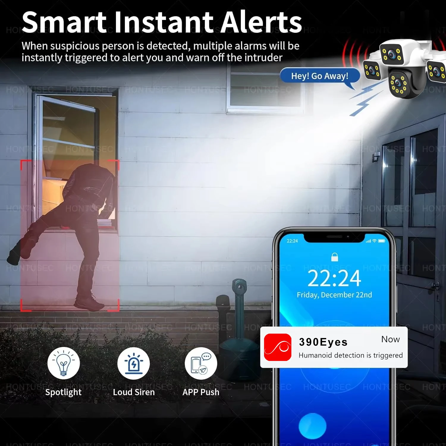 Câmera IP WiFi 6K UHD Outdoor 12MP Três telas Três lentes Tipo humano Detecção AI Rastreamento automático Monitoramento de segurança IP CCTV