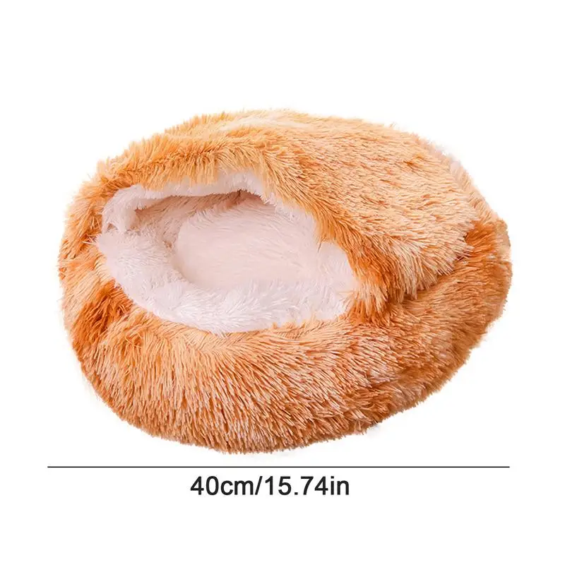 Small Dog Bed Pet Beds Cat Beds Soft Plush Cat House Bed for Dog with Slip Resistant Bottom Cat Cave Bed Machine Washable Pet