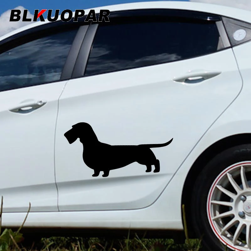 BLKUOPAR for Wirehaired Dachshund Silhouette Car Stickers Scratch-proof Waterproof Decal Creative Windows Surfboard Decoration