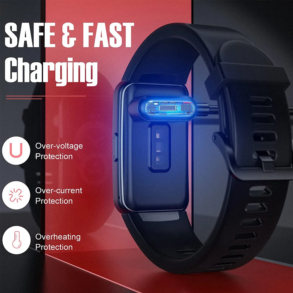 Huawei Watch 6/Huawei Band 6 Pro/Honorバンド用のスマートUSB充電ケーブル,充電器付きスマート時計アクセサリー