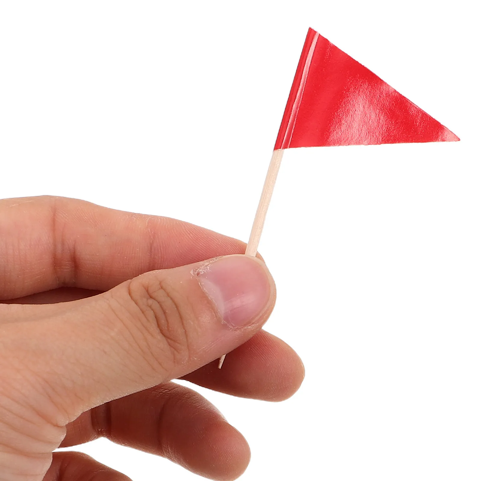 200Pcs Lightweight Triangular Colored Flag Toothpicks Blank Food Flag Picks for Cupcake Toppers Shower Wedding Buffet