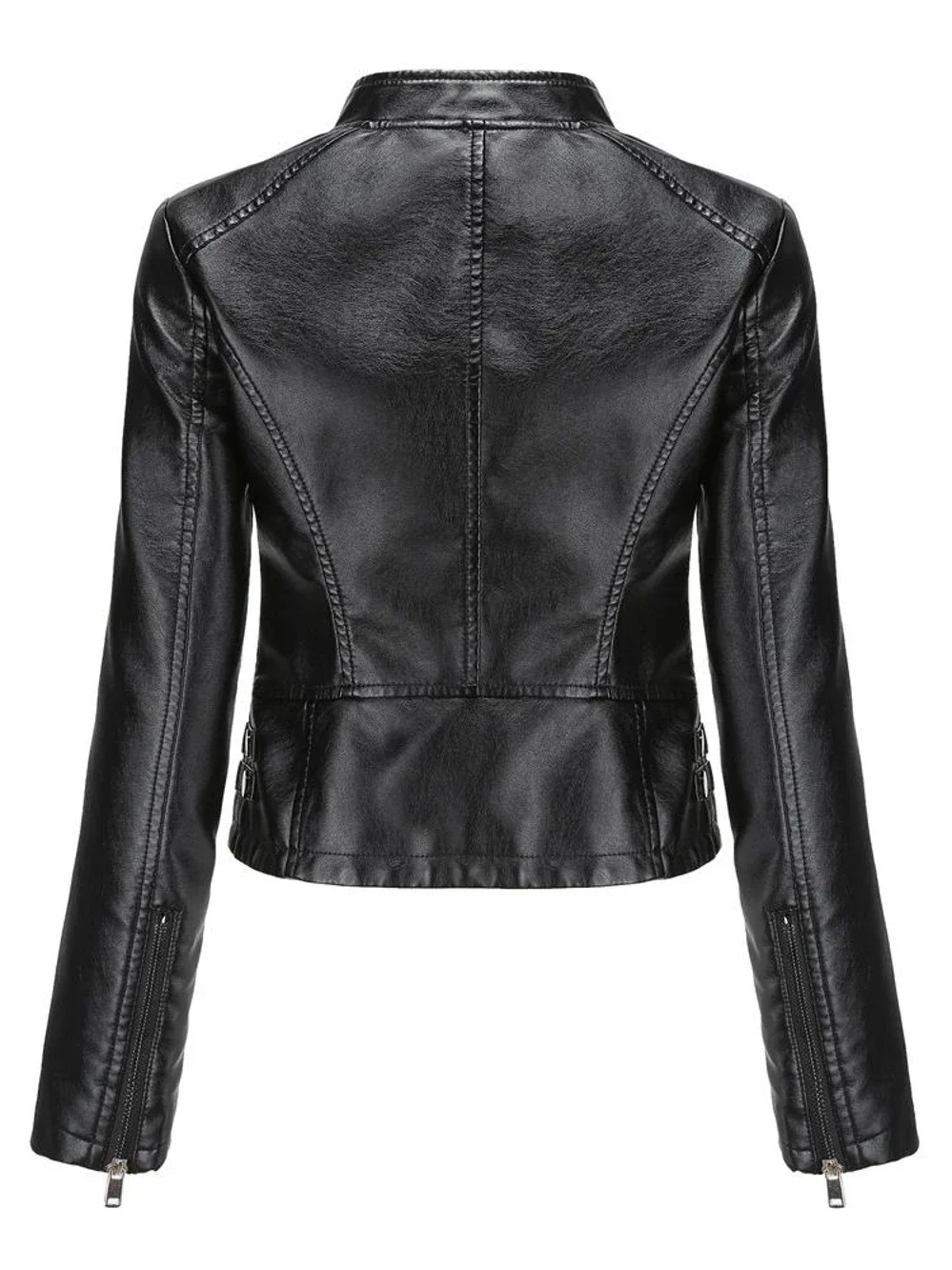 Nuovo arrivo Cappotto da motociclista versatile da donna con colletto alla coreana taglie forti Autunno