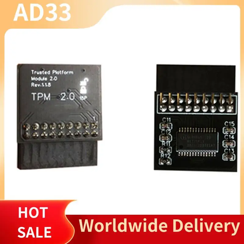 

(Высокое качество) 2X Tpm 2,0 плата модуля шифрования безопасности пульт дистанционного управления TPM2.0 LPC 18-контактная материнская плата карта для ASROCK для ветра