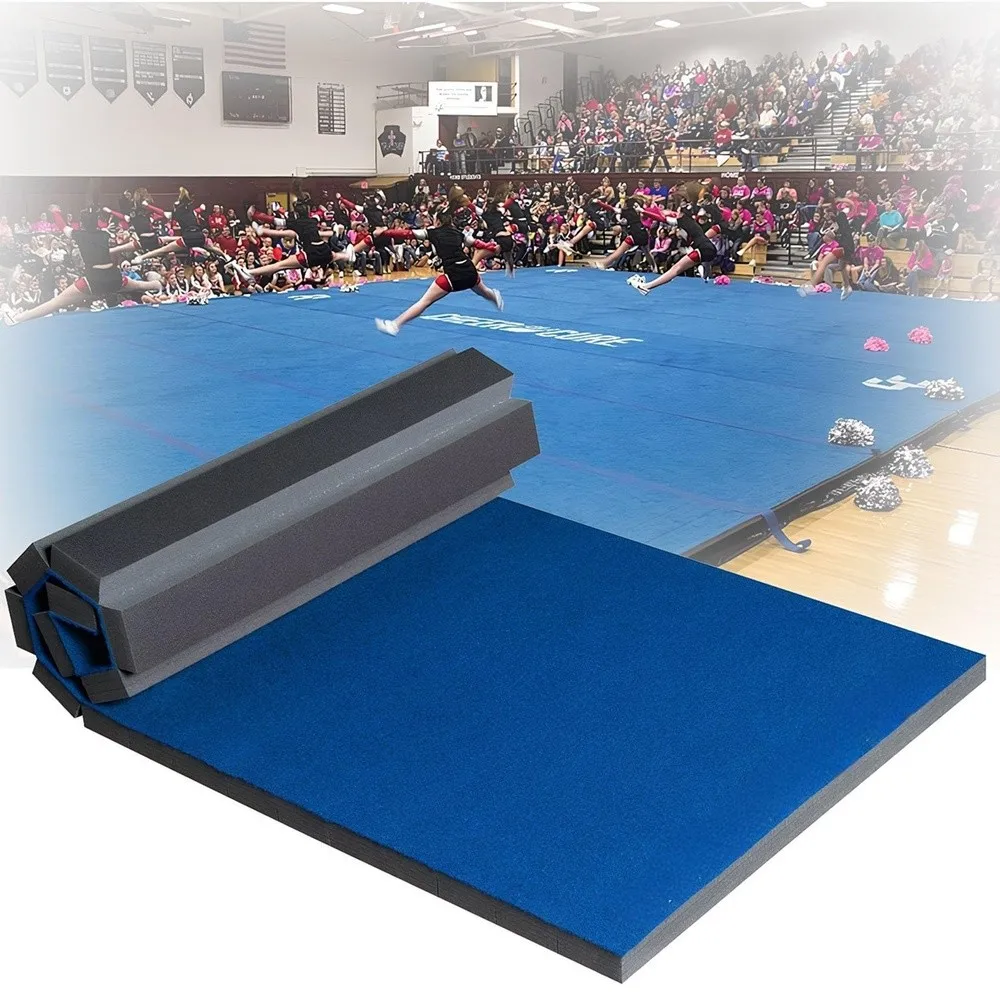 's Foldable Carpet Top Cheer Mats Perfect as a Gymnastics Mat Tumbling Mat or Portable Cheerleading Gym Mats for Home