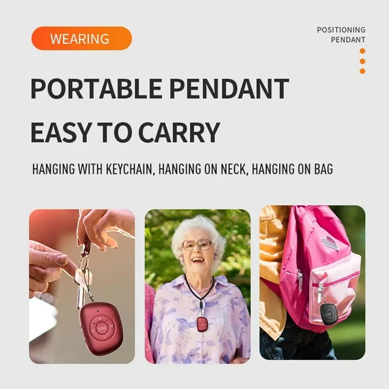 4G Wireless Portable Mini Personal GPS Tracker Pendant Wterproof Anti Lost For Elderly SOS Help Durable