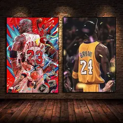 Basketball Star Canvas Paintings Ball King Kobe James Frameless Painting Living Room Background Wall Decorations Home Decor Souv
