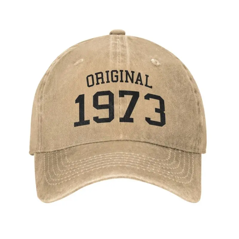 

Custom Cotton Original 1973 Birthday Gift Baseball Cap Sports Men Women's Adjustable Dad Hat Summer
