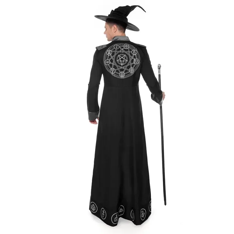 Halloween carnaval fête homme Christ magicien sorcier Cosplay Costume médiéval prêtre parrain déguisement