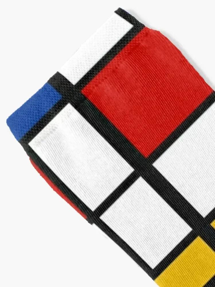 De Stijl #1 (Mondrian Inspired) Socks japanese fashion cotton warm winter essential Socks For Girls Men's