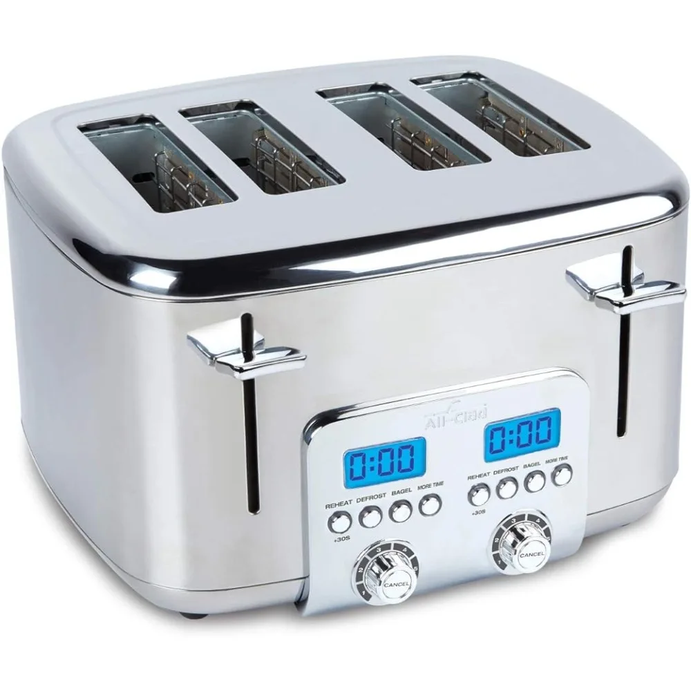 

All-Clad 10942223917 Stainless Steel Digital Toaster with Extra Wide Slot, 4-Slice, Silver