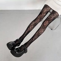 Summer Girls geometry Retro ins sunflower Cosplay Anime Kawaii Tights Cute Women Japanese style JK Embroidered flowers Pantyhose