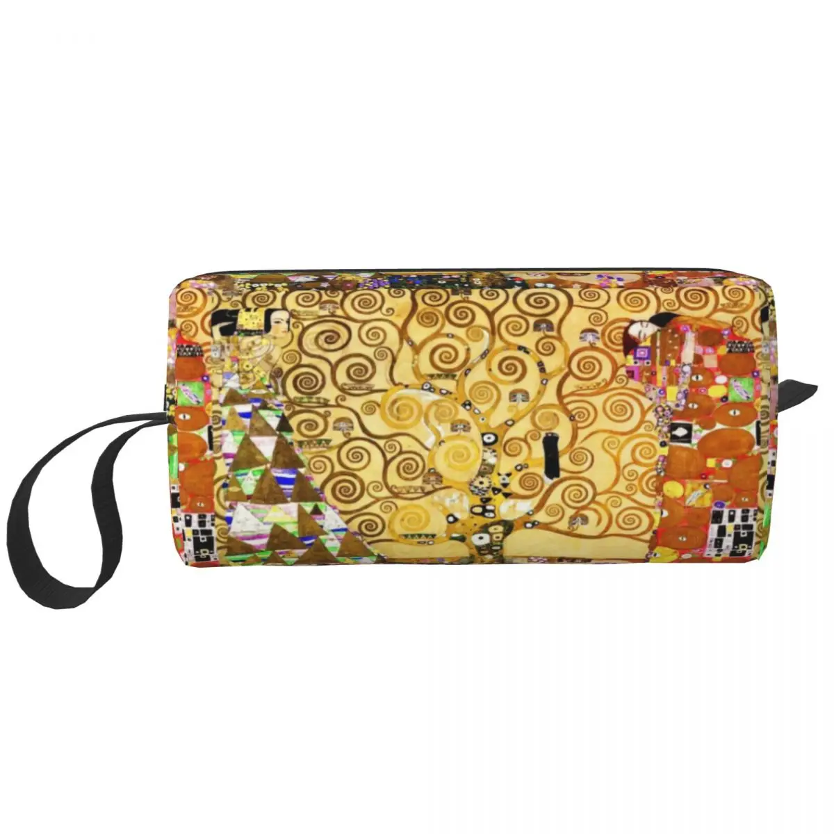 Tree Of Life Stoclet Frieze Makeup Bag for Women Travel Cosmetic Organizer Cute Gustav Klimt Storage Toiletry Bags